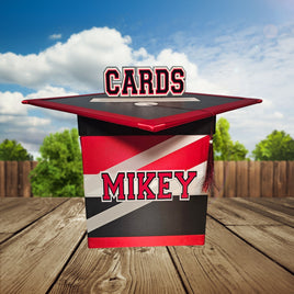 Red Black and White Graduation Card Box, Style 8