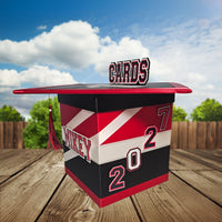 Red Black and White Graduation Card Box, Style 8