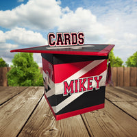 Red Black and White Graduation Card Box, Style 8