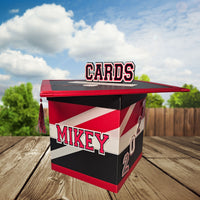 Red Black and White Graduation Card Box, Style 8