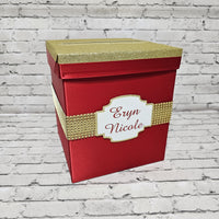 Red & Gold Birthday Card Box
