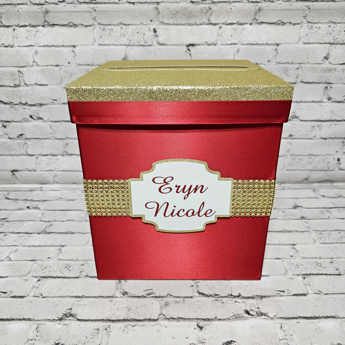 Red, Gold Birthday Card Box