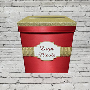 Red & Gold Birthday Card Box