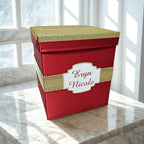 Red, Gold Birthday Card Box