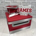 Scarlet & Gray 10x10 Graduation Card Box