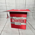 Red, Silver, & White Graduation Card Box