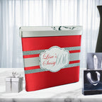 Red, Silver, and White Birthday Card Holder