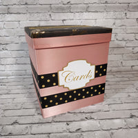 Rose Gold & Black Birthday Card Box
