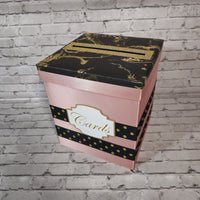 Rose Gold & Black Birthday Card Box
