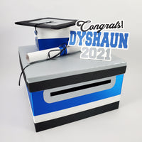 Royal Blue Base 10x10x6 Grad Card Box