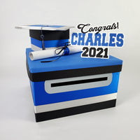 Royal Blue Base 10x10x6 Grad Card Box