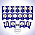 Printable Little Prince Alphabet Banner - Blue, Gold