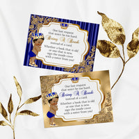 Little Prince Baby Shower Bundle, Royal Blue and Gold