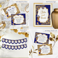 Little Prince Baby Shower Bundle, Royal Blue and Gold