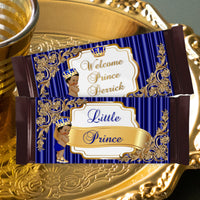 Little Prince Baby Shower Bundle, Royal Blue and Gold