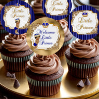 Little Prince Baby Shower Bundle, Royal Blue and Gold