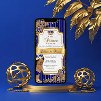 Little Prince Baby Shower Bundle, Royal Blue and Gold