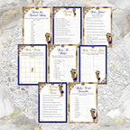 Little Prince Baby Shower Bundle, Royal Blue and Gold