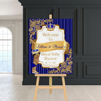 Little Prince Baby Shower Bundle, Royal Blue and Gold