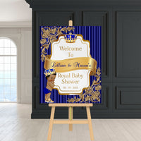 Little Prince Baby Shower Bundle, Royal Blue and Gold