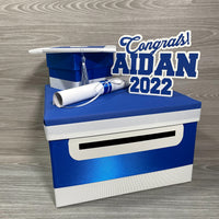 Royal Blue Base 10x10x6 Grad Card Box