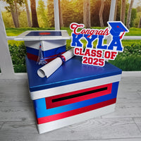 Royal Blue Base 10x10x6 Grad Card Box