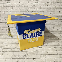 Royal Blue, Yellow Gold, & White Grad Card Box, Style 5
