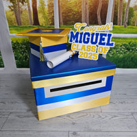 Royal Blue Base 10x10x6 Grad Card Box