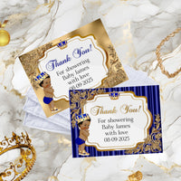 Little Prince Baby Shower Bundle, Royal Blue and Gold