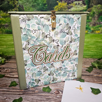 Eucalyptus and Sage Locking Wedding Card Box