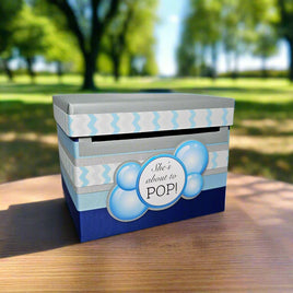 About to Pop, Bubbles Baby Shower Card Box