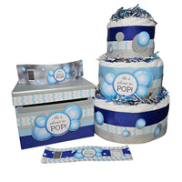 She's About to Pop Bubbles Diaper Cake for Boy
