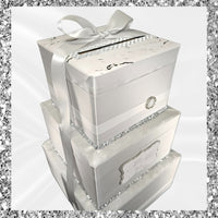 Silver and White Wedding Card Box
