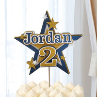 Star 3D Birthday Cake Topper
