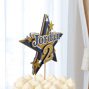 Stars 3D Birthday Cake Topper