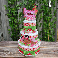 Strawberry Shortcake Baby Girl Diaper Cake Centerpiece Set