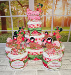 Strawberry Shortcake Baby Girl Diaper Cake Centerpiece Set