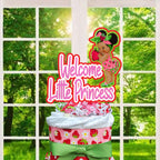 Strawberry Shortcake Baby Girl Diaper Cake Centerpiece Set