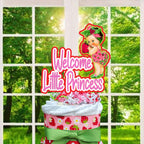 Strawberry Shortcake Baby Girl Diaper Cake Centerpiece Set