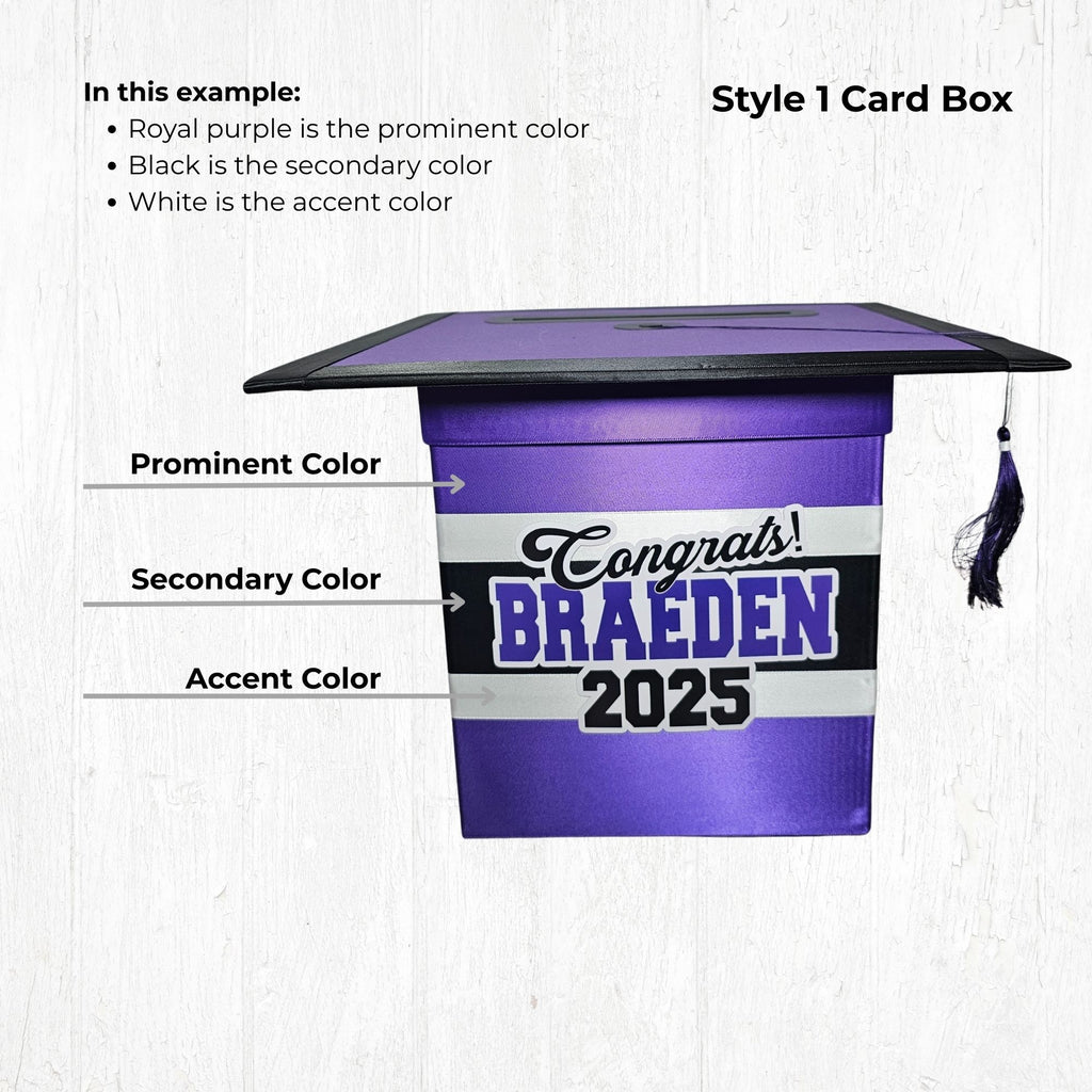 Light Navy Style 1 Graduation Card Boxes