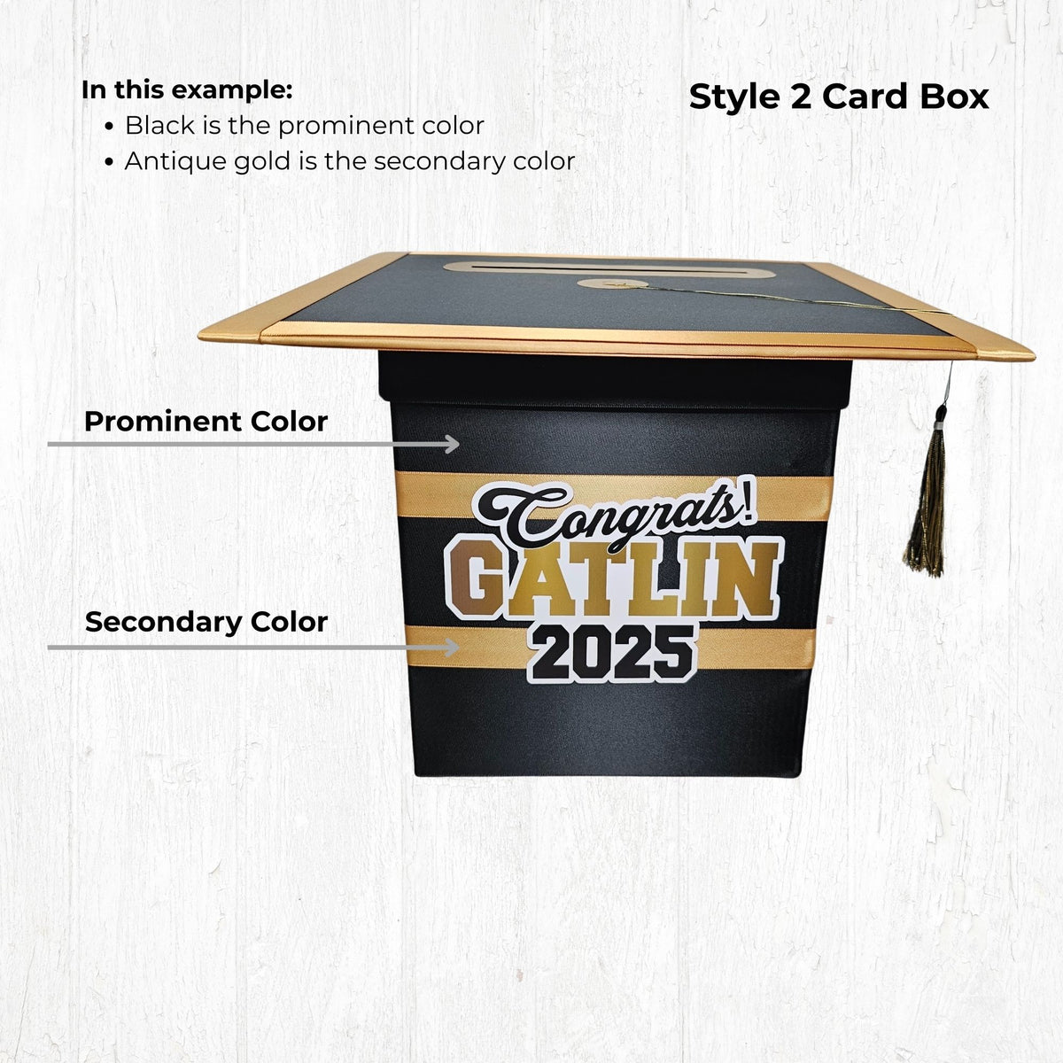 Hunter Green Style 2 Grad Card Box