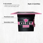 Rainbow Purple Based Graduation Card Boxes