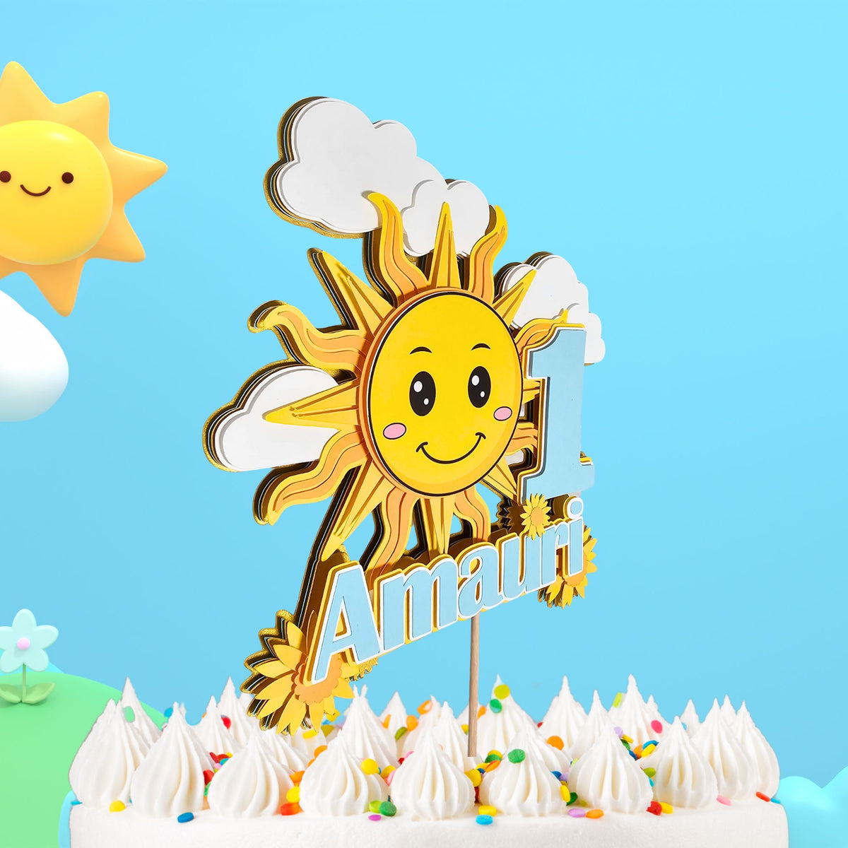 Little Sunshine 3D Birthday Cake Topper