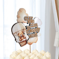 Teddy Bear 3D Baby Shower Cake Topper
