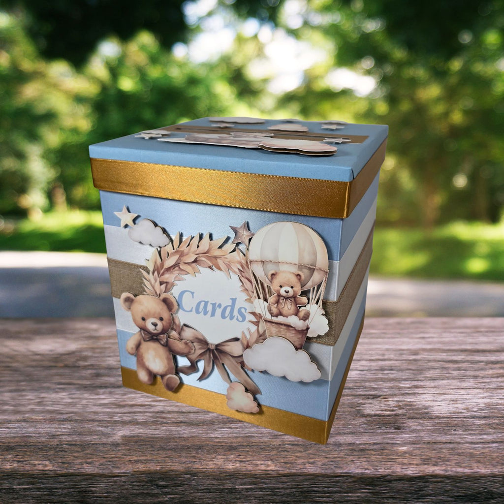 Teddy Bear Baby Shower Card Box