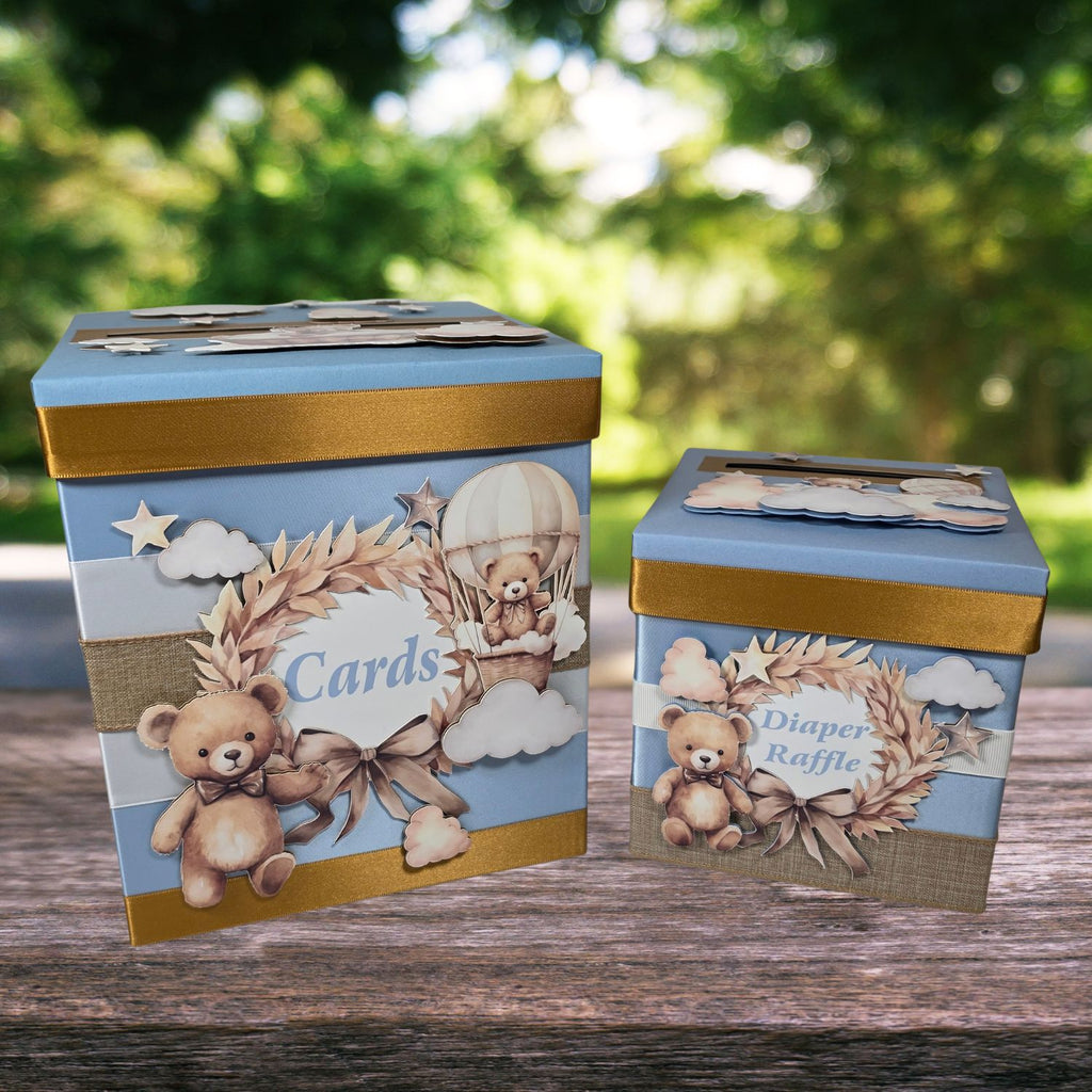 Teddy Bear Baby Shower Card Box