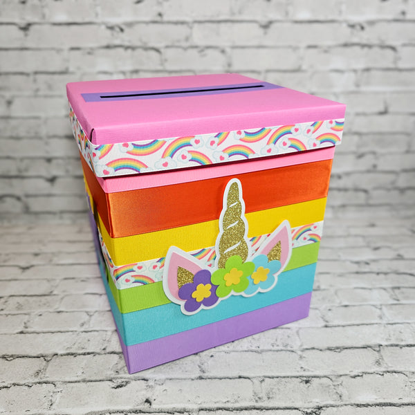 Unicorn Princess Baby Shower Card Box