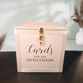 White and Gold Locking Wedding Card Box