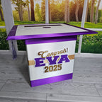 Rainbow Purple Based Graduation Card Boxes