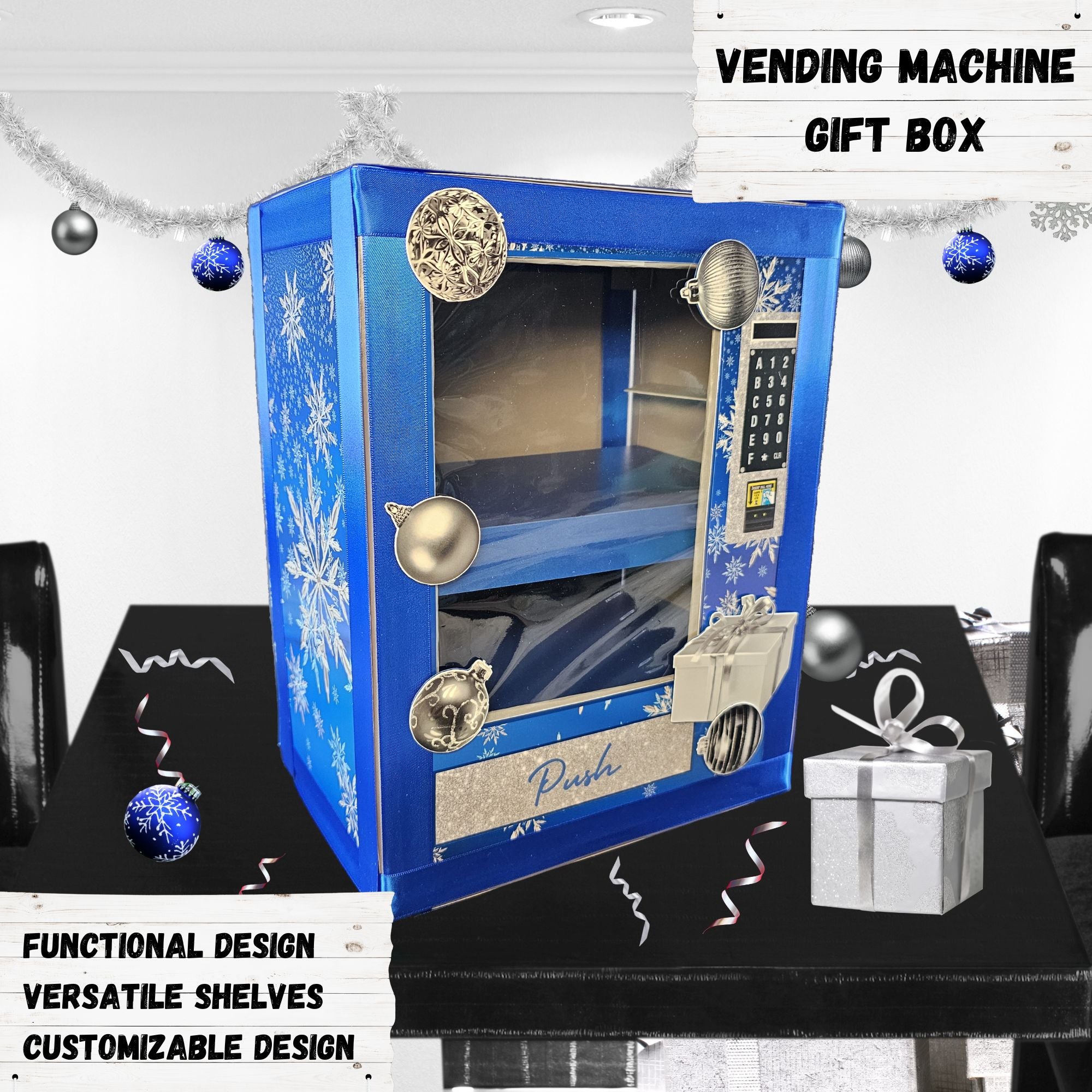 Vending Machine Gift Box - Blue Christmas Holiday| Nepheryn Party